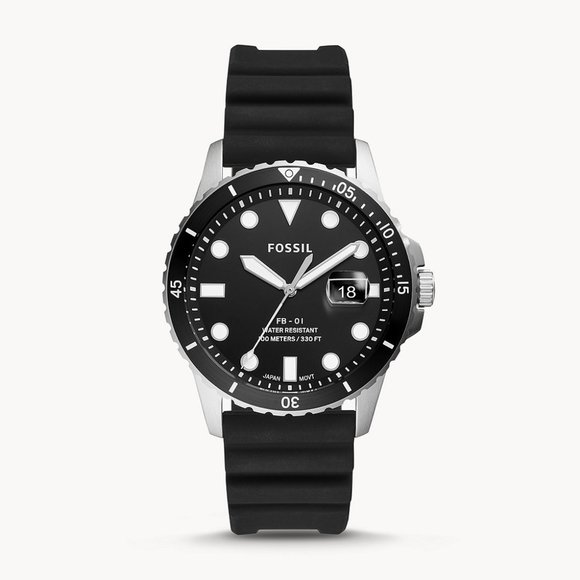 Fossil Other - ✂️ $129 Men's Fossil Black Silicone Watch